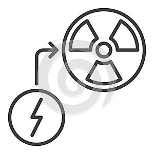 Renewable Nuclear Energy vector Radiation linear icon or symbol