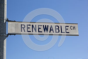 Renewable Street Sign