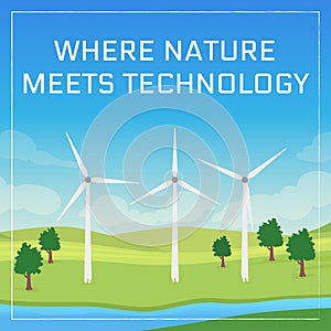 Renewables innovation social media post mockup