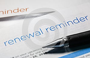 Renewal reminder letter