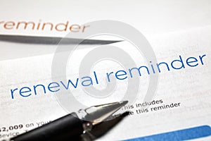 Renewal reminder letter