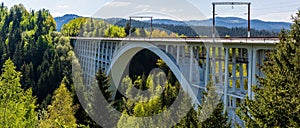 The Renewed Railway Bridge or Viaduct. photo