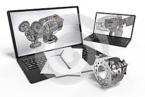 Rengine development process with cad