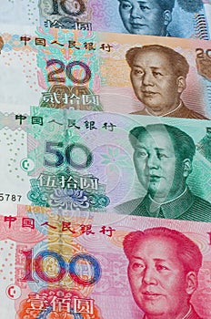 renminbi, yuan, chinese currency banknotes, chairman mao