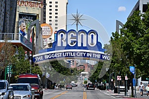 Reno - The Biggest Little City in the World sign in Nevada