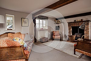 Renovated 17th century cottage living room