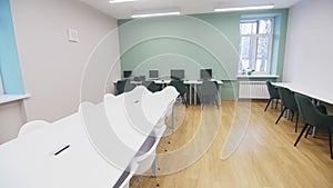 Renovated computer classroom for IT lessons at school