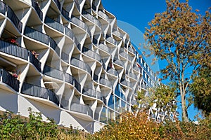 Renovated prefab building in Magdeburg in Germany