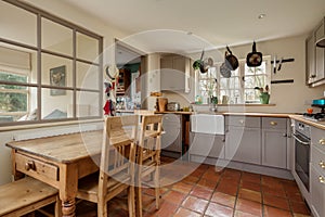 Renovated 17th century cottage kitchen