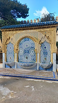 renovated water fountain in the jnane sbil garden created in 1444 photo