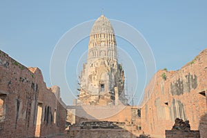 Renovating ancient ruin pagoda