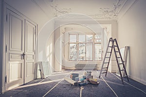 Renovation - apartment during restoration - home improvement