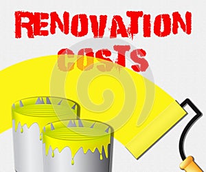 Renovation Costs Displays House Remodeler 3d Illustration