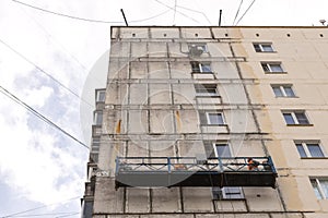 Renovation of the facade of an old building