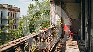 Renovation Needed: Capturing The Essence Of Viennese Actionism On An Abandoned Balcony photo