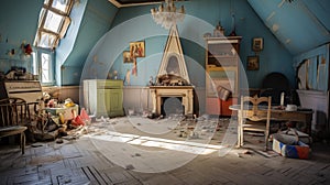 Renovation Needed: Decayed Rococo Playroom With Storybook-esque Charm photo