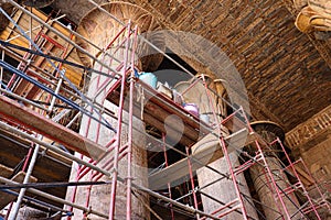 Renovation and restoration of Esna temple (Khnum temple) in Luxor