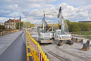 Renovation work on the Augustus Bridge