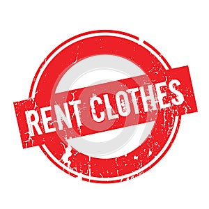 Rent Clothes rubber stamp