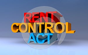 rent control act on blue