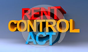 Rent control act on blue