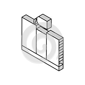 rent in high rise building isometric icon vector illustration