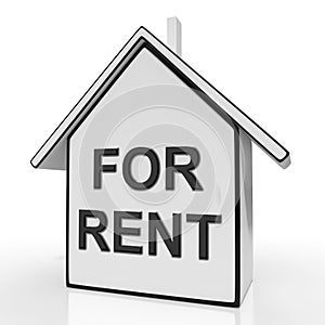 For Rent House Means Property Tenancy Or Lease photo