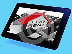 For Rent House Tablet Means Leasing To Tenants photo