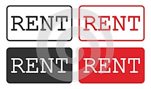 Rent icon. Agent banner symbol. Sign adverstising vector