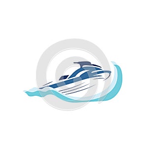 Rent jet ski wale logo summer design icon