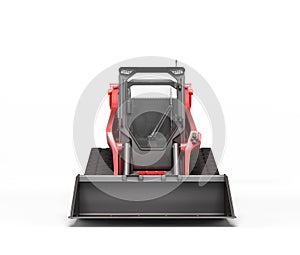 Rent Large Track Skidloader front view 3d rendr on white