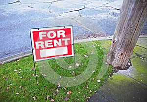 For rent sign