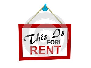 This is for rent sign