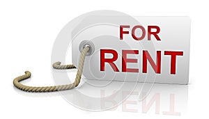 For rent tag in right position