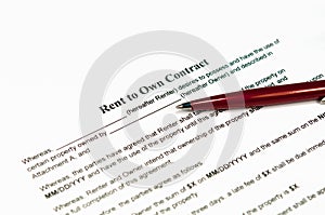 Rent to own contract