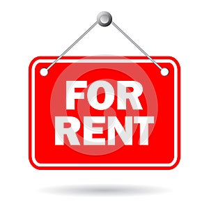 For rent vector sign