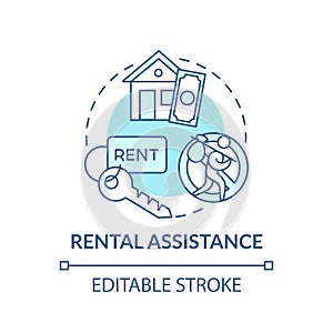 Rental assistance concept icon