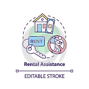 Rental assistance concept icon