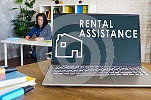 Rental assistance program info on the screen.