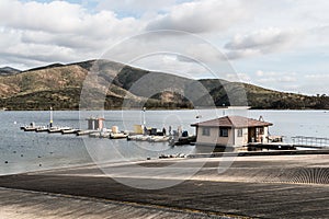 Rental Boats at Dock and Launch Ramp at Otay Lakes