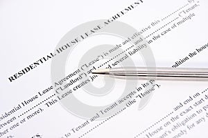 Rental lease agreement photo