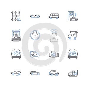 Rental line icons collection. Lease, Tenant, Landlord, Property, Contract, Deposit, Realtor vector and linear