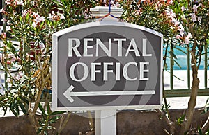 Rental Office Sign