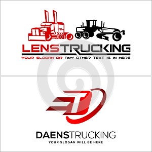 Rental vehicles speed trucking logo design