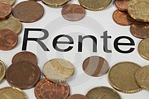 Rente pension in german