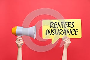 Renters insurance Concept.