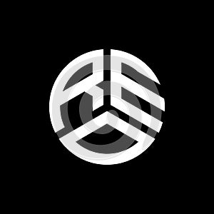 REO letter logo design on black background. REO creative initials letter logo concept. REO letter design photo