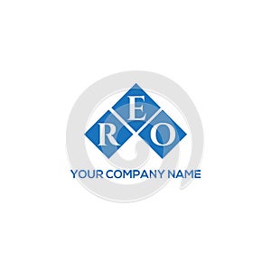REO letter logo design on BLACK background. REO creative initials letter logo concept. REO letter design.REO letter logo design on photo