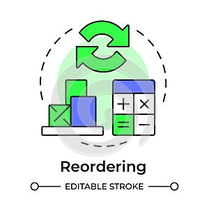 Reordering multi color concept icon