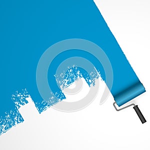 repainting with paint roller